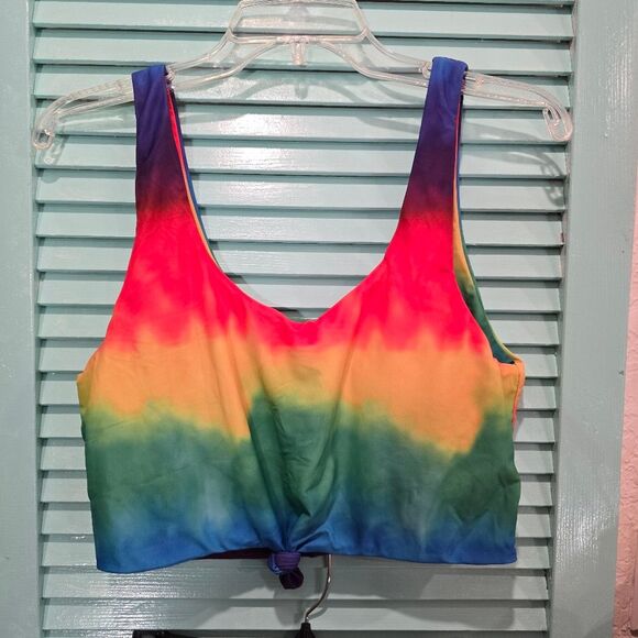 Rainbow Tie-Dye Bikini Set - Picture 3 of 7